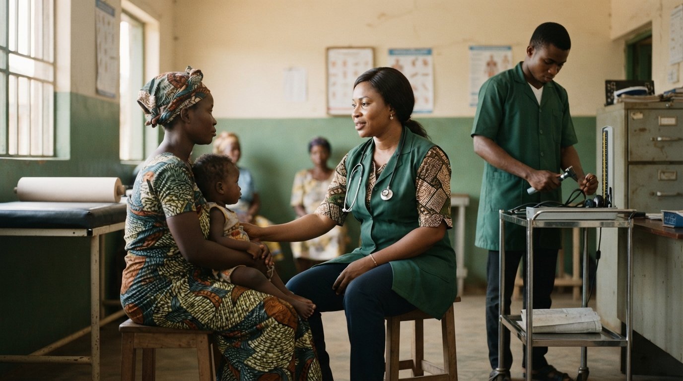 Clinical staff providing patient care with functional medical equipment